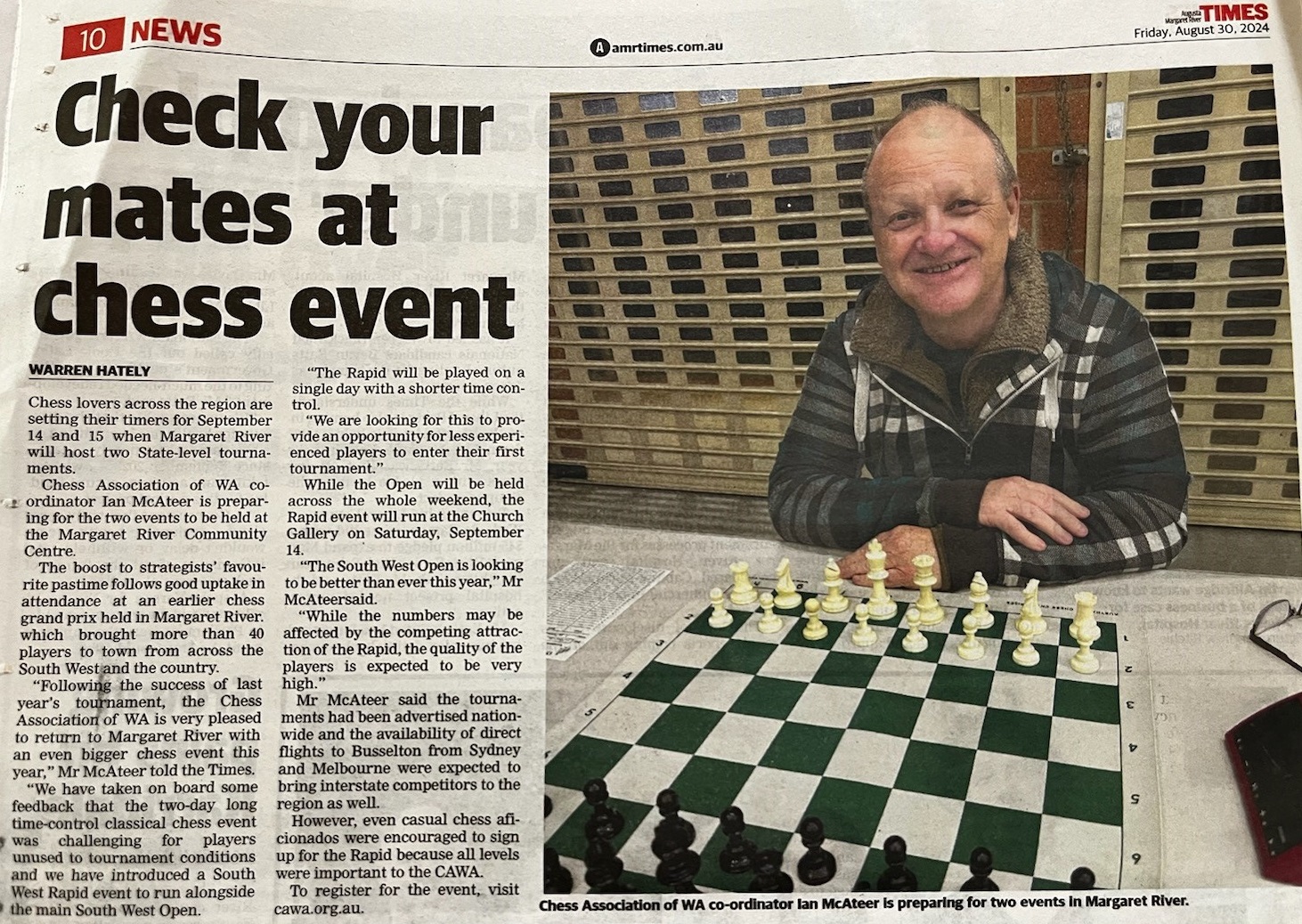 2024 SW Open Newspaper Article